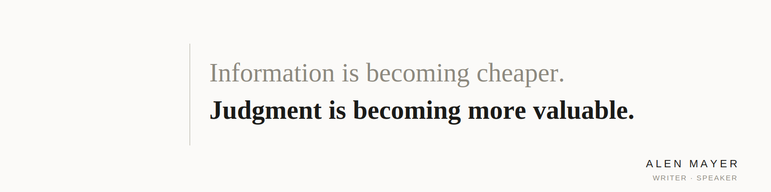 Alen Mayer | Better Judgment in the Age of AI Logo